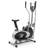 Plasma Fit Elliptical Machine Trainer 2 in 1 Exercise Bike Total Cardio Fitness Home Gym with Heart Rate Monitor