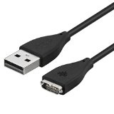 Fitbit Surge Charger, Getwow Replacement USB Charger Cable for Fitbit Surge Fitness Superwatch (3.3ft Black)
