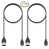 Henoda Replacement USB Charger Charging Cable for Fitbit Charge HR Band Wireless Activity Bracelet (2PCS 3FT Cable)