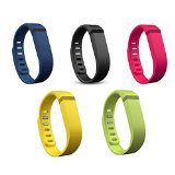 i-smile® Deluxe RAINBOW Pack / Sports Edition Pack / Olympic Rings Pack Accessory Replacement Bands with Metal Clasps for Fitbit Flex / Wireless Activity Bracelet Sport Wristband / Fitbit Flex Bracelet Sport Arm Band (No tracker, Replacement Bands Only) (Set of 5, Small)