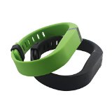 NIUTOP 2pcs Fitbit Flex Wristband Wrist Band Bracelet with Clasp Replacement Accessory for Fitbit Flex Activity and Sleep Tracker (No Tracker, Replacement Bands Only) & 2pcs Black Silicon Fastener Ring for Free