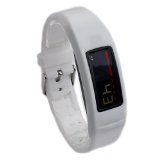 Moretek Wristband Bracelet Replacement Strap Band for Garmin Vivofit 2 with Clasps (White)