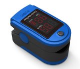 Santamedical SM-150 Fingertip Pulse Oximeter Oximetry Blood Oxygen Saturation Monitor with Carrying Case, Batteries and Lanyard