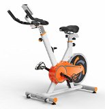 Kleta Indoor Cycling Exercise Bike – 40-lbs Commercial Grade Flywheel, Pulse/Heart Sensors & LCD Display. Reg $400 (White)