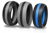 3 Silicone Wedding Ring Silicone Wedding Band for Men Crossfit Climbing and Outdoors (3 Stripes, 10 (20.64mm inner diam))