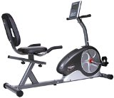 Body Champ Magnetic Recumbent Bike, Black/Silver