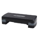 Goplus 26″ Fitness Aerobic Step Exercise Stepper Platform Adjust 4″- 6″ w/ Riser