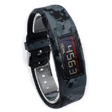 Moretek Wireless Wristband Bracelet Wrist Strap Band for Vivofit 2 Replacement Band with Clasps (Camo)