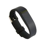 i-smile® 1pc Large Replacement Bands with Clasps for Fitbit Flex Only /No Tracker/ Wireless Activity Bracelet Sport Wristband Fit Bit Flex Bracelet Sport Arm Band Armband & 1pc Black Silicon Fastener Ring (Black)