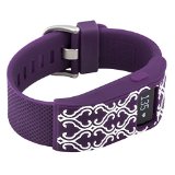 XO Your Sister – Fitbit Charge/Fitbit Charge HR Slim Designer Sleeve – Band Cover – Arabesque plum/white