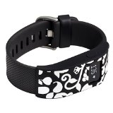 French Bull – Fitbit Charge/Fitbit Charge HR Slim Designer Sleeve – Band Cover – Vines black/white