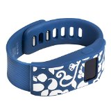French Bull – Fitbit Charge/Fitbit Charge HR Slim Designer Sleeve – Band Cover – Vines blue/white