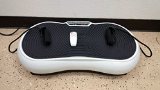 Ultra Thin Full Body Vibration Plate Exercise Fitness Machine, Portable, White, with Arm Straps and Remote