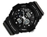 BOS Water Resistant Digital Analog Chronograph Sports Watch – White
