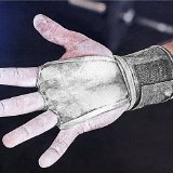 WODies 2in1 WOD Grips, wrist wraps, palm protector (Platinum Grey, Large)