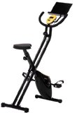 Merax Folding Adjustable Magnetic Upright Exercise Bike Fitness Machine (Black and yellow)