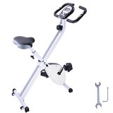 AW Folding Magnetic Exercise Bike LCD Display 2.5KG Cast Iron Flywheel Exercise Bike Resistance Adjustment