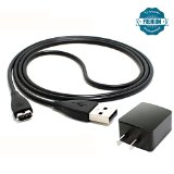 Hotodeal 3.3ft Replacement USB Charger Charging Cable Cord and Wall Adapter for Fitbit Charge HR Band Wireless Activity Wristband (1 Year Warranty Guaranteed)