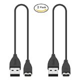 Henoda 2PCS Replacement USB Charger Charging Cable for Fitbit Charge HR Band Wireless Activity Bracelet (2PCS 27CM Cable)