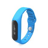 Forestfish Bluetooth Sync Smart Bracelet Sports Fitness Tracker Smart Wristband Water Resistant Tracker Bracelet Sleep Monitoring Anti-lost Smart Watch (Blue)