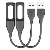 T3chtonic (2x) Fitbit Flex Charger Cable Cord in Black – Replacement Fitbit Charging Cord 6.5in Long Usb