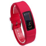 Moretek Wristband Bracelet Replacement Strap Band for Garmin Vivofit 2 with Clasps (Pink)