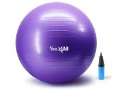 Yes4All 2000-lbs Anti Burst Stability Ball with Hand Pump (U_Purple+Pump-75 cm)