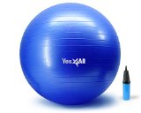 Yes4All 2000-lbs Anti Burst Stability Ball with Hand Pump (R_Blue+Pump-75 cm)