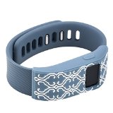 XO Your Sister – Fitbit Charge/Fitbit Charge HR Slim Designer Sleeve – Band Cover – Arabesque slate/white