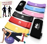 Resistance Loop Bands Set w/FREE EBOOK- Best Home Gym Fitness & Physical Therapy Full Body Exercise – Leg Shoulder Rehabilitation Band – Pilates – Yoga – Elastic Stretch Workout – Exercise Equipment