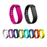 i-smile® 10PCS Replacement Bands with Metal Clasps for Fitbit Flex / Wireless Activity Bracelet Sport Wristband / Fitbit Flex Bracelet Sport Arm Band (No tracker, Replacement Bands Only) & Silicon Fastener Ring For Free (Pack of 10, Small)
