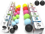 Lacrosse Balls & Spiky Massage Ball Roller – BEST High Density Deep Tissue Acupressure – FREE EBOOK- Myofascial Release – Trigger Point – Plantar Fasciitis – Reflexology Foot Massager – Stress Therapy