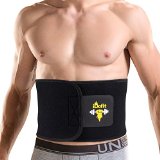 iDofit Neoprene Adjustable Waist Trimmer Ab Belt – Sauna Belt Weight Loss Band Slimming Stomach Wrap Belly Fat Burner Sweat Tummy Wraps Abdominal Slimmer Lumbar And Low Back Support For Men and Women
