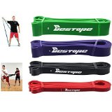 BESTOPE® Latex Resistance Bands Exercise Bands Set Exercise Loop Power Crossfit Bands for Strength Weight Training Fitness Bands Resistance Strap (sets of 4 colors)