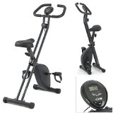 ALPINE© Folding Exercise Bike Home Cycling Magnetic Trainer Fitness Stationary Machine