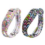 Vetoo Replacement Bands for Fitbit Flex,Hollowed Silicone Bracelet Wristband Accessory,Pack of 2,Infinity & Floral Pattern