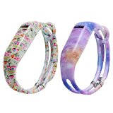 Vetoo Replacement Bands for Fitbit Flex,Hollowed Silicone Bracelet Wristband Accessory,Fashion Band With Adjustable Metal Clasp,Comfortable,Breathable,Anti-shedding,Various Colorful Patterns,Pack of 2