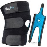 EzyFit Knee Brace Support Dual Stabilisers & Open Patella – Adjustable Breathable Neoprene for ACL Meniscus Tear Injury Recovery Comfort Fit – 3 Sizes