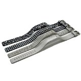 HoneyLife Fitbit Flex Cute Silicone Replacement Wristband Bracelet/ Wireless Activity and Sleep Tracker Accessory Band with Buckle, Patterned with Skull/ Swallow Grid/ Snake Skin/ Silver Lucky Clouds