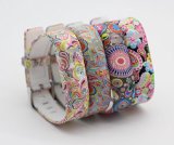 HoneyLife Fitbit Flex Cute Silicone Replacement Wristband Bracelet/ Wireless Activity and Sleep Tracker Accessory Band with Safety Watch Buckle + Fastener Ring, Printed with 4 Different Paisley Design