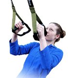 Fitaboo Suspension Trainer : Complete Home Gym. Full Body Workout, with Door Anchor – Olive Green