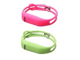 I-SMILE® 2pcs Replacement Bands with Metal Clasps for Fitbit Flex / Wireless Activity Bracelet Sport Wristband / Fitbit Flex Bracelet Sport Arm Band (No tracker, Replacement Bands Only) (Lime&Pink, Small)
