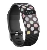 Moretek Band Cover for Fitbit Charge/Fitbit Charge HR Slim Designer Sleeve Protector (Color Circle)