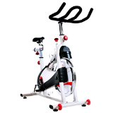 Sunny Health & Fitness Belt Drive Premium Indoor Cycling Bike, Grey
