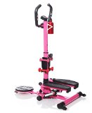 YX the 4 Generation Multi Home Fitness Machine,Twist Plate/Handle Bar Stepper/Dumbbells/Pull Rope All In One.