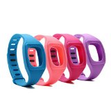 HoneyLife Colorful Fitbit Zip Cute Replacement Wrist Band Accessory Pack/ Wireless Activity Tracker Fashion Wristband Bracelet Bundle (Purple + Rose Red + Pink + Blue)