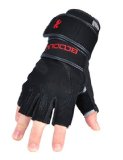 2-Fitness Womens Mens Fitness Weight Lifting Glove with Long Wrist Wrap Support RED XL