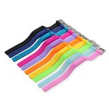 HoneyLife Fitbit Flex Cute Multicolor Silicone Replacement Wristband Bracelet/ Wireless Activity and Sleep Tracker Accessory Band Pack with Safety Watch Buckle + Fastener Ring (10 Colors Set)
