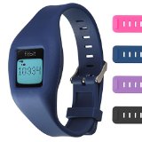 Fitbit Zip Buckle Bracelet – Adjustable Wristband and Wristwatch Style – Fitbit Zip Silicone Replacement Secure Band with Chrome Watch Clasp and Fastener Buckle – Fix the Tracker Fall Off Problem