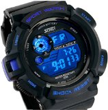 Fanmis S-Shock Multi Function Digital LED Quartz Watch Water Resistant Electronic Sport Watches Blue